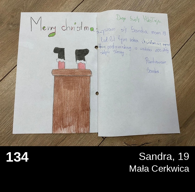 134 Sandra 19 - Listy do Świętego Mikołaja