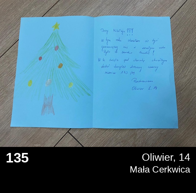 135 Oliwier 14 - Listy do Świętego Mikołaja