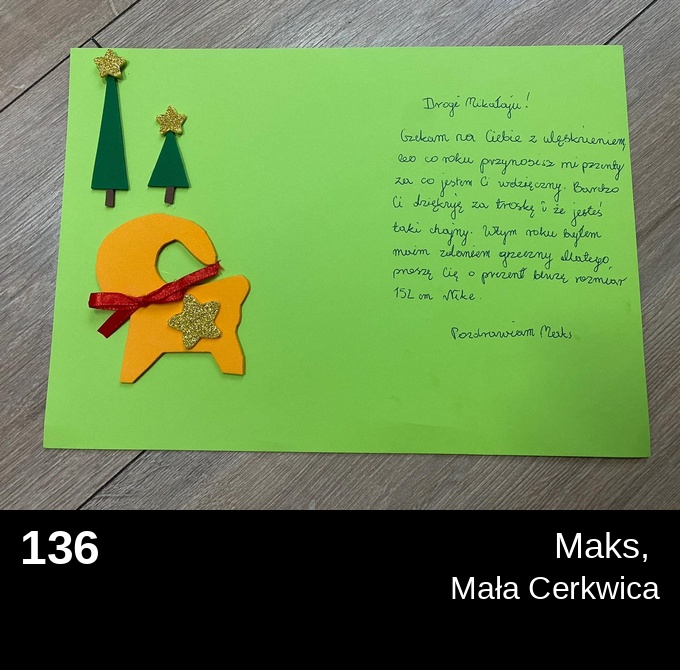 136 Maks - Listy do Świętego Mikołaja