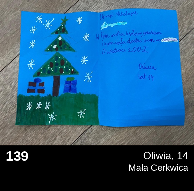 139 Oliwia 14 - Listy do Świętego Mikołaja