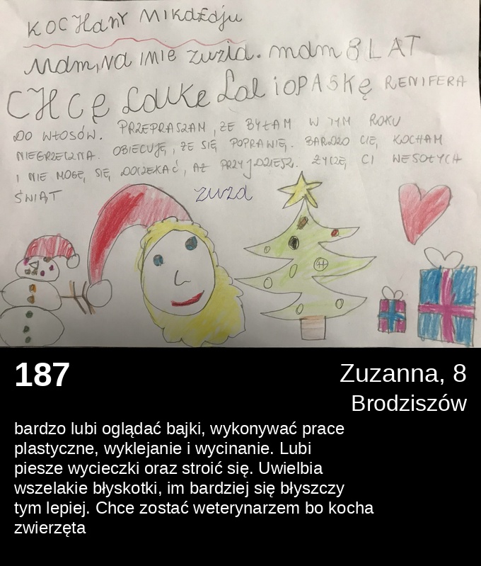 187 Zuzanna 8 - Listy do Świętego Mikołaja