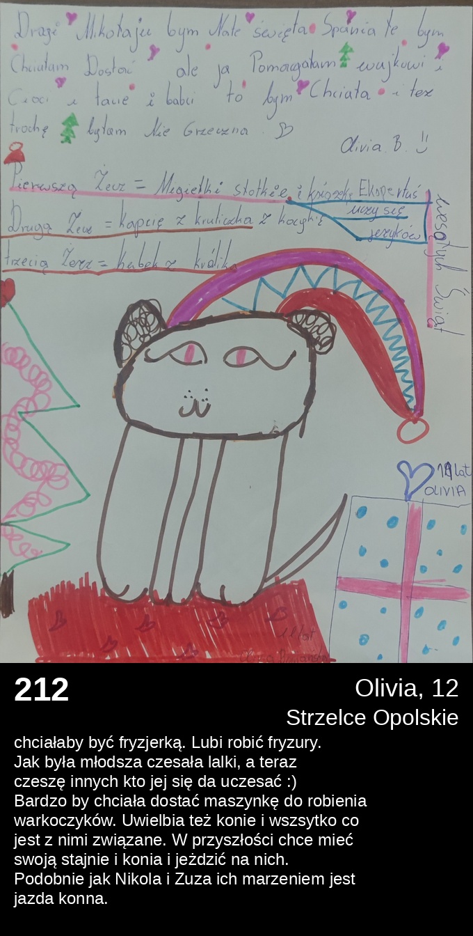 212 Olivia 12 - Listy do Świętego Mikołaja