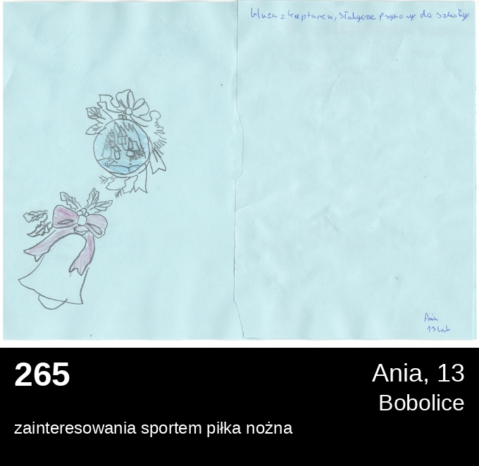 265 Ania 13 - Listy do Świętego Mikołaja