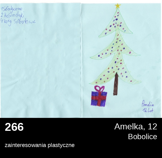 266 Amelka 12 - Listy do Świętego Mikołaja