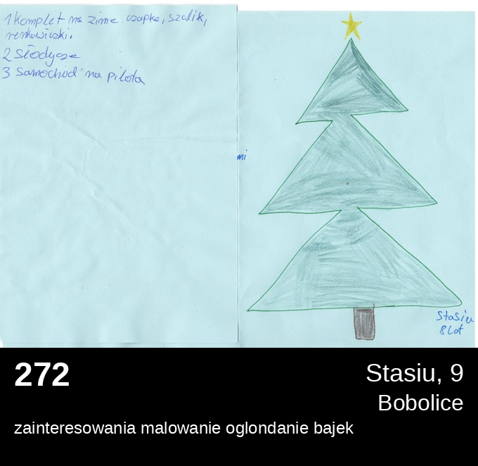 272 Stasiu 9 - Listy do Świętego Mikołaja