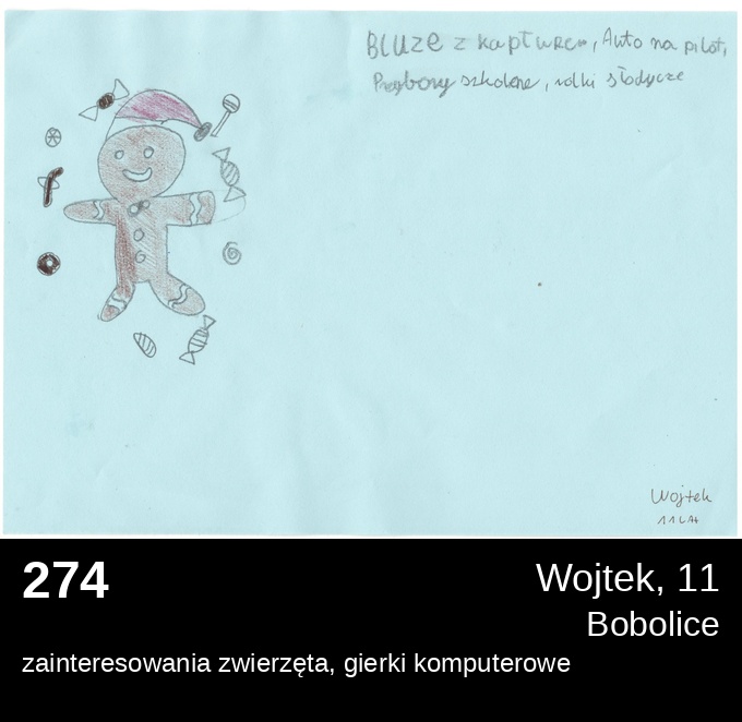 274 Wojtek 11 - Listy do Świętego Mikołaja