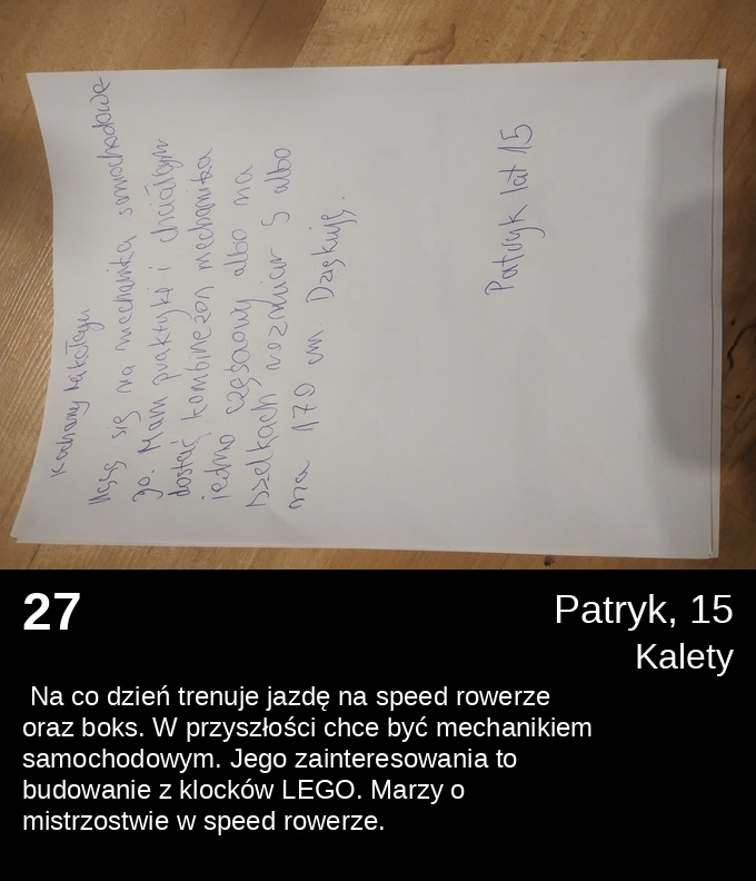 27 Patryk 15 - Listy do Świętego Mikołaja