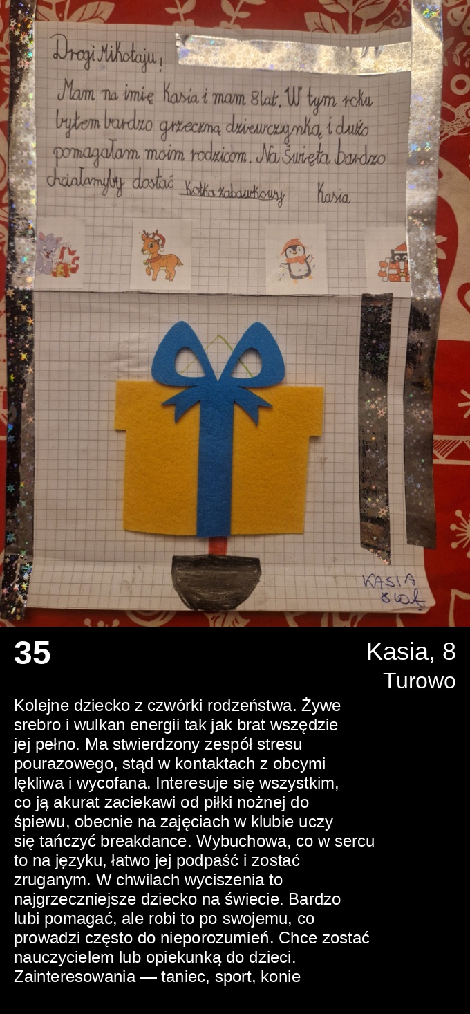 35 Kasia 8 - Listy do Świętego Mikołaja