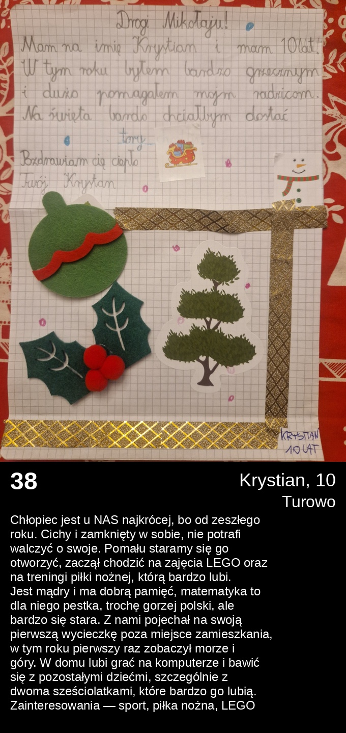 38 Krystian 10 - Listy do Świętego Mikołaja