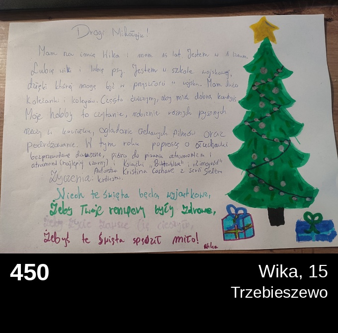 450 Wika 15 - Listy do Świętego Mikołaja