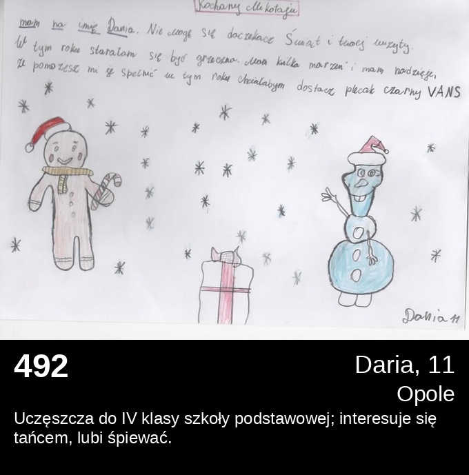 492 Daria 11 - Listy do Świętego Mikołaja