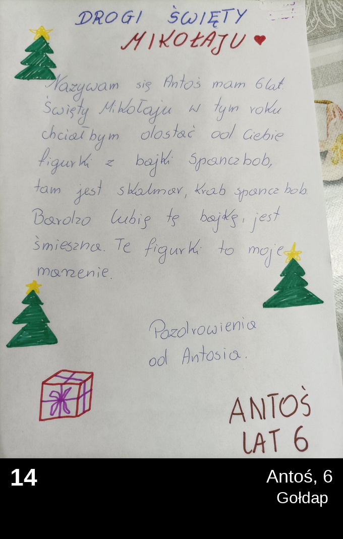 14 Anto 6 - Listy do Świętego Mikołaja