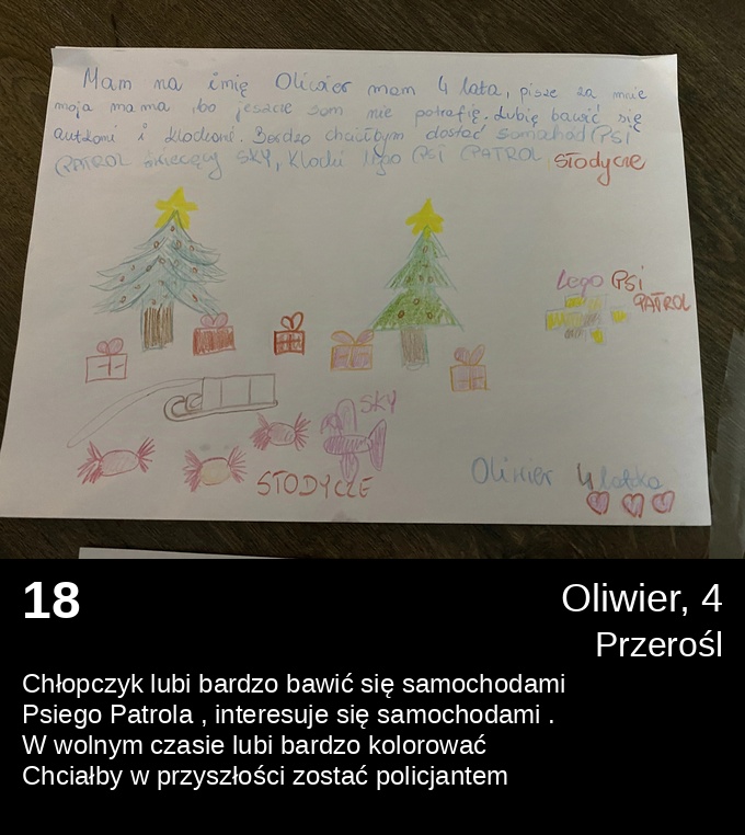 18 Oliwier 4 - Listy do Świętego Mikołaja